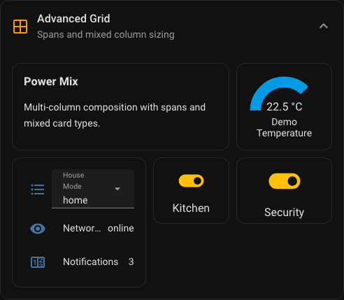 Advanced grid screenshot